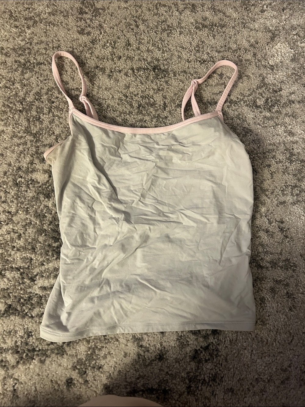 Skims light grey cami pink trim
